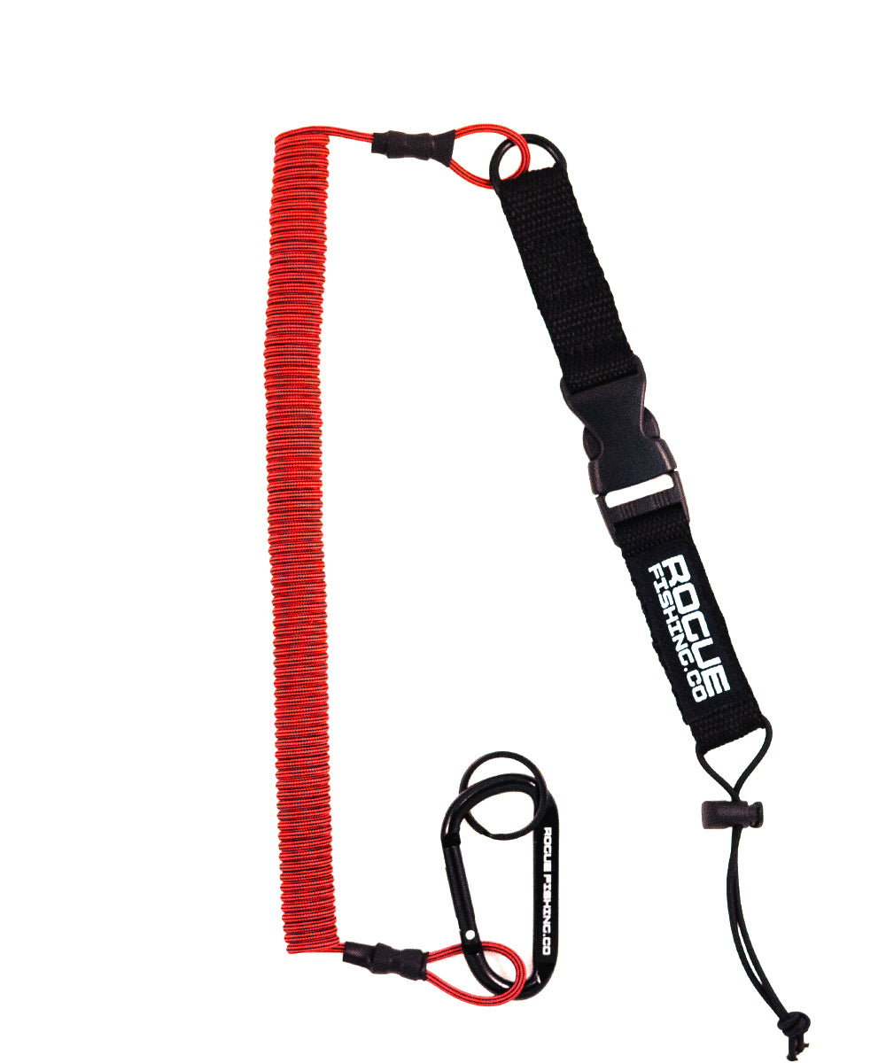 Rogue Fishing The Defender Paddle & Rod Leash Red
