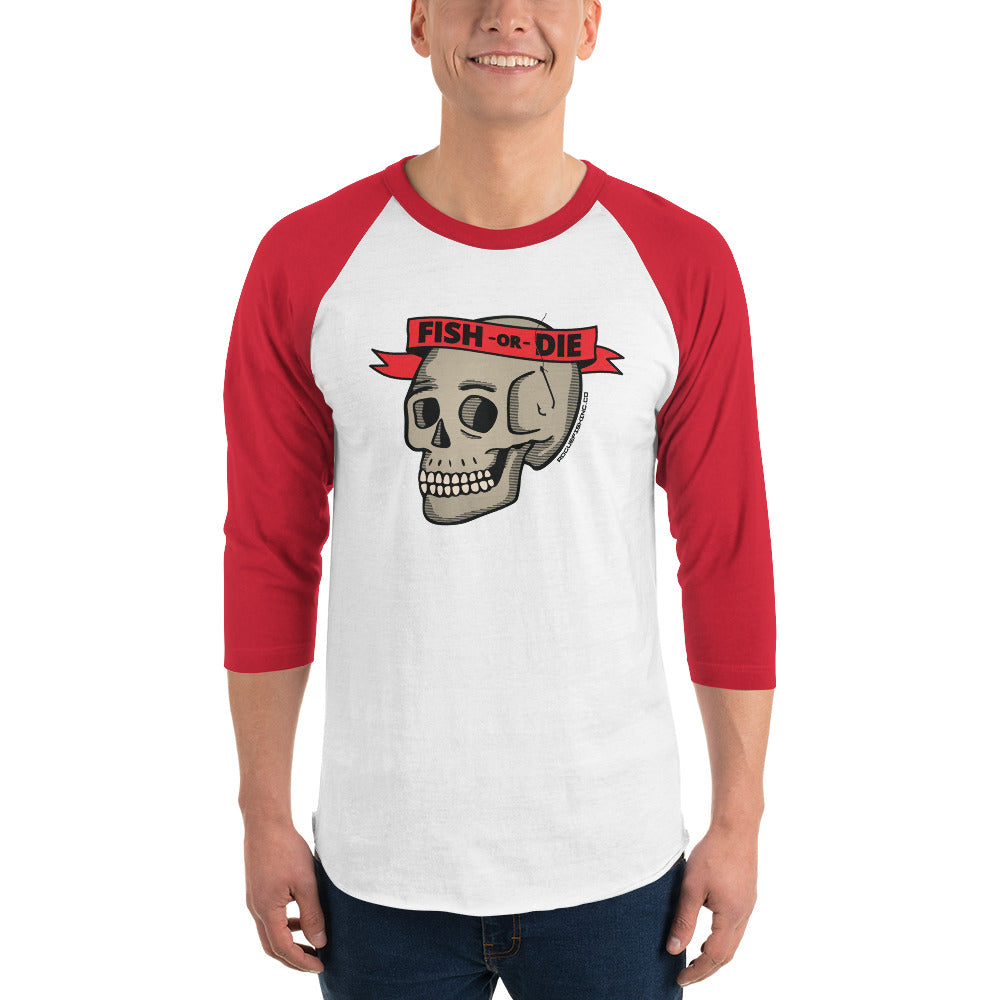 Boston Red Sox Sugar Skull 3/4 Red Sleeve Raglan Unisex XL